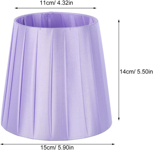 Cozy NUOBESTY Small Cloth Lampshade Light Cover for Table Floor Lamps Iron Frame with Purple Fabric Soft Decor