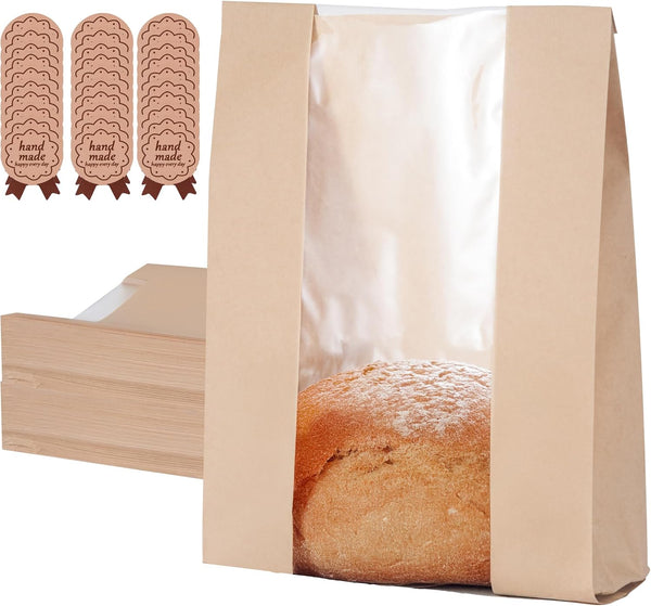 BDAFRYY 110 Pack Bread Bags for Homemade Bread 13.8" x 8.3" x 3.55",Sourdough