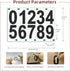 Reflective Mailbox Numbers Sticker, 3 Sets Large 0-9 Self Adhesive Vinyl for Outside, Waterproof Address Numbers