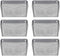EasyPAG Wall Mount File Holder, 6 Pack Single Pocket Hanging File Organizer for Office and Home, Silver