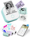 Memoking Mini Sticker Printer - T02 Thermal Printer Portable Label Maker Bluetooth Photo