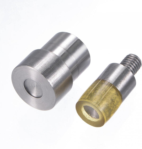 uxcell 9mm Rivet Setter Punch Dies Fasteners Tool Set - Hand Press Machine Stud Carbon Steel and Rubber