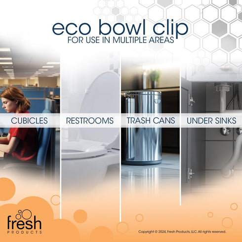 Fresh Products Eco Bowl Clip Air Freshener, Honeysuckle, Chemical Free, Lasts 30 Days, 12 pk