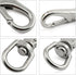 1-Pack M6 Swivel Eye Snap Hook 304 Stainless Steel Boat Marine Pet Chains Keychains Lanyard Hook Multi-Use Spring Snap Hook Clasp Hardware Accessories
