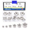 Glarks 20Pcs M6 M8 M10 M12 M14 M16 304 Stainless Steel Hexagon Slotted