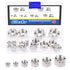 Glarks 20Pcs M6 M8 M10 M12 M14 M16 304 Stainless Steel Hexagon Slotted