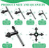 6Pcs Carbon Steel Drill Chuck Key Wrench Set, 3/4" 5/8" 1/2" 3/8" 1/4" Electric Drill Clamping Tool and 4 in 1 Steel Drills Chuck Key for Drill Power Tools Accessories