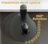 Clamp on Mouse Platform - Clip on Mouse Pad Rotating 360, Ergonomic Mouse Tray for Home and Office (Black)