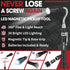 DIYSELF Magnetic Pickup Tool, Telescoping Magnet Stick, LED Flashlight, Flexible Magnetic Pickup Tool, Extendable