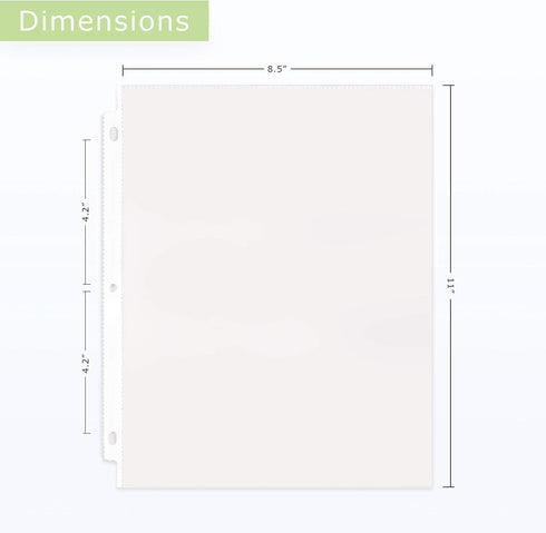 Heavy Duty Recipe Protectors, 30 Pack, Holds Standard 8.5" x 11" Paper, Reinforced Holes