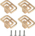 Ywmsfl 4Pcs Furniture Decorative Handle Modern Metal Dressers Knob Simple Square Bedside Cabinet Pull Easy