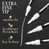 Pinturale Arts 4 1mm Extra Fine Tip White Chalk Markers | Tip | For Windows, Blackboard, Dry Erase Board, Chalkboards