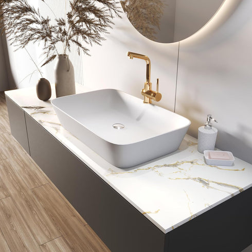 LACHEERY Thick White Marble Contact Paper for Countertops, Waterproof Peel and Stick Wallpaper 15.8"x80"