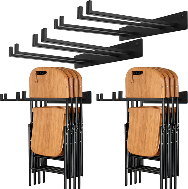 Neiteli 2 Pack Folding Chair Storage Rack,Folding Chair Rack,garage organizer wall mount,tool hangers