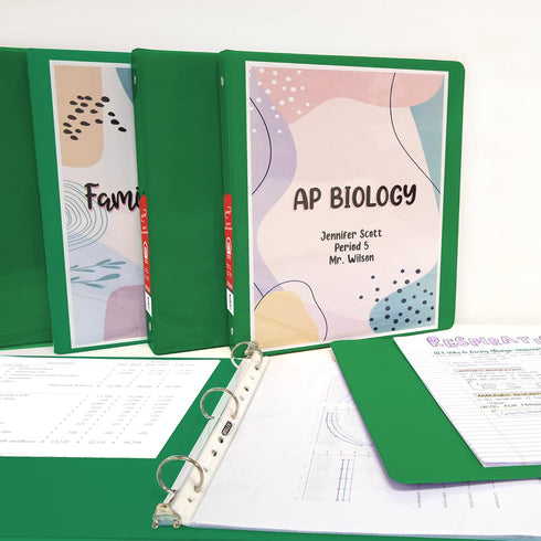 BAZIC 3 Ring Binder 1.5" Economy View Binders Organizer - Green, Round Ring, Holds 250 Sheets, for School Office Home,