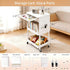 BLULEE 3 Tier Rolling Cart with Wheels and Drawers,Utility Storage Organizer Cart with Fabric Bag & Silent Casters