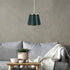 OSALADI Lamps Shades Medium Drum Lamp Shade Fabric Clip On Light Cover Replacement for Table and Floor Light Dark Green