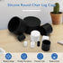 25 3/8" (10 mm) Pcs Round Chair Leg Tips Caps, Silicone Rubber Furniture Leg Floor Protectors, Reduce Noise Folding