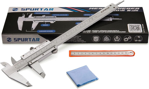 Spurtar Vernier Caliper, 6" Stainless Steel Measuring Tool, 0-6Inch/0-150mm Manual Micrometer