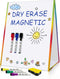 Table Top Magnetic White Board Easel for Kids, Dry Erase Drawing Board with 6 Markers and 1 Eraser Included