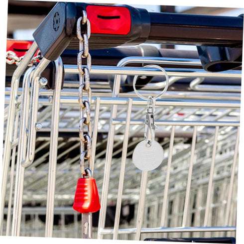 1piece TEHAUX Trolley Token Keychain Shopping Cart Remover Key for Supermarket Use Convenient Portable Pendant