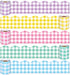 Whaline 164ft Buffalo Plaid Bulletin Board Borders, 5 Rolls Spring Easter Die-Cut Trim for Classroom