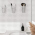6 Set Pegboard Hooks with Cups - Ring Style Bins for Organizing Storage Accessories (Transparent)