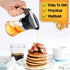 3.38Oz Honey Dispenser, No Drip Honey Jar Maple Syrup Dispenser Easy to Clean Olive Oil Dispenser with Handle Sugar