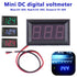 2-Pack Mini LED Digital Voltmeter, DC 4.5V to 30V Voltage Panel Meter for 6V 12V Electromobile