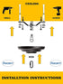 3.2 Heavy Duty Canopy Kit and feet Pendant Light Fixture Chain for Chandelier or Swag Light Fixtures,Vintage Black