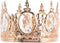 TEHAUX Crystal Crown Pendant Lamp Accessory, 7.08 Inch Metal and Glass Chandelier