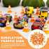 TAHULIK 70Pcs 1" Mini Traffic Cones, Orange Miniature Traffic Signs, Tiny Roadblock Construction Signs, Plastic