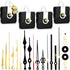 4Pcs Quartz Clock Mechanism Kit, Battery Powered Wall Clock Movement Parts with 5 Set Hands (No Battery)