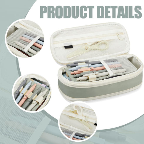 Henoyso 18 Pcs Aesthetic Bible Study Supplies, Big Capacity Pen Bag with Zipper, 12 Pcs Chisel Tip Highlighters