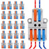 MELFIE 20PCS Lever Wire Connectors, 2 in 4 Out Quick Wire Connectors for AWG 28-12 Electrical Terminal Block
