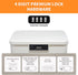 Lockable Storage Container Bin, 4.2 Gallon Capacity Organizer Box with Combination Lock, Heavy Duty Plastic Trunk