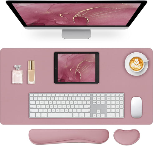 Meetcolor Mouse Pad and Keyboard Wrist Rest, 3-in-1 Large Keyboard and Mouse Pad
