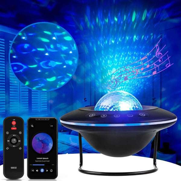 LooEooDoo Star Projector, Galaxy Starry Projection Lamp, Bluetooth Speaker Aurora Lighting with Timer