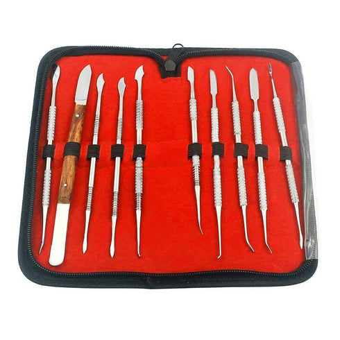 AA PRO Dental LAB Equipment, Dental Dentist Sculpture KIT, Wax Carver Set, 10 PCS/Set A+ Quality