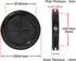 Flyshop Black 50mm 2" Rubber Grommet, 42mm 1-5/8" ID, Round Double-Sided Hole Grommets, 4-Pack