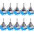 Taiss 10pcs DPDT Mini Toggle Switch - 6-Pin 3 Position ON/Off/ON, 6A 125V MTS-203