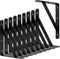 CONNOO 10 Pack L8 x H 6" Heavy Duty Shelf Brackets Black