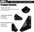 CMLY 12Pcs 66 66mm Corner Brace Brackets, x Black Corner Braces for Wood, Universal Furniture Corner Connector