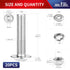 M8 x 35mm Flanged Button Head Socket Cap Screws, 20Pcs 18-8 Stainless Steel, Bright Finish with Hex Spanner