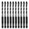 10 Pcs Masonry Drill Bits Set, 1/4" Concrete Drill Bit for Tile, Brick, Glass, Plastic, Tungsten Carbide Tip