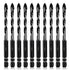 10 Pcs Masonry Drill Bits Set, 1/4" Concrete Drill Bit for Tile, Brick, Glass, Plastic, Tungsten Carbide Tip