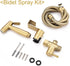 Stainless Steel Bidet Sprayer for Toilet, Gold Finish with Jet and Soft Spray Modes, Handheld Sprayer for Cloth Diaper