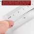 Film Flexible Ruler 12 Inch, Transparent PET Plastic Covered Folding Straight Ruler with 1mm Scale