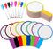 Crtiin 80 Pcs Colorful Dry Erase Paddles Set, 40 Pcs Dry Erase Paddles with 40 Pcs Markers, Handheld Whiteboard