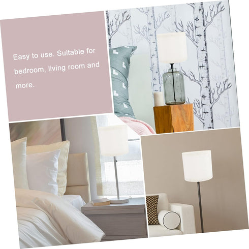 DOITOOL Removable Linen Fabric Light Shade for Table and Floor Lamps - Easy Installation in Gentle Light